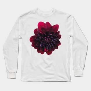 Crimson Dahlia Long Sleeve T-Shirt